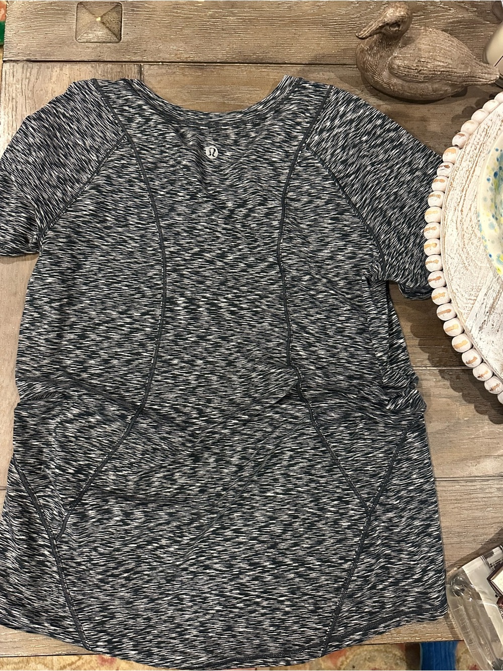 lululemon athletica Short Sleeve Space-Dye Tee in Black and White